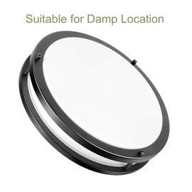 Drosbey 36W Ceiling Light Fixture, 13in Flush Mount Light Fixture, LED Ceiling Lamp for Bathroom, Bedroom, Kitchen, Laundry Room, Garage, Super Bright 3200 Lumens, 5000K Daylight White