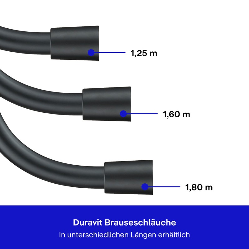 Duravit Universal Shower Hose, Flexible Shower Hose 1.80 m with