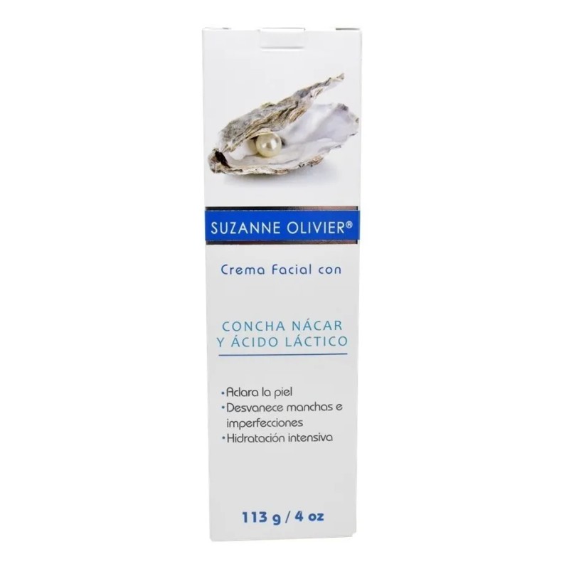 Crema Facial Suzanne Olivier Concha Nácar Ácido Láctico Sin Parabenos