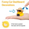 Wonuu Rubber Duck Car Ornaments Car Dashboard Decorations with Straw