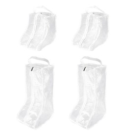 PATIKIL Boots Storage Bags, 4 Pack Waterproof Tall/Short Boot Carry Bag Boots Organizer Protector Bag for Travel Daily Use, White