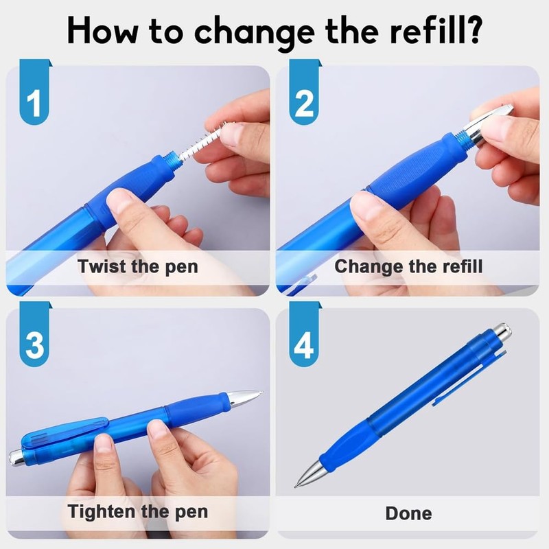 Moqqeu 6 Pcs Big Pens Jumbo Pen Bulk with Refills