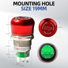 Keegwa 19mm Emergency Stop Push Button Switch Stainless Steel Metal
