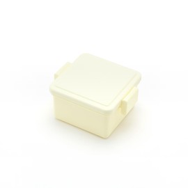 GEL-COOL 0101-0325 Gel Cool Square Lunch Box with Integrated Ice Pack, Small, Cold Insulation, Cream Yellow, 4.3 x 3.7 x 2.2 inches (11 x 9.4 x 5.5 cm), 1 Tier, 8.7 fl oz (220 ml), Lunch Box, For