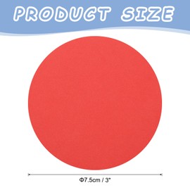 Rebower 50 Sheets Circles Cutouts Paper, 3 Inch Round Origami Cardstock Construction Paper, [for Arts DIY Crafts Art Bulletin Board Decorations ] Red