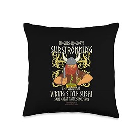 Surströmming Sour Herring Sweden Viking Sushi Surströmming Throw Pillow