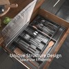 GoCozy Silverware Organizer with Lid, 9 Compartments Flatware Organizer, Plastic