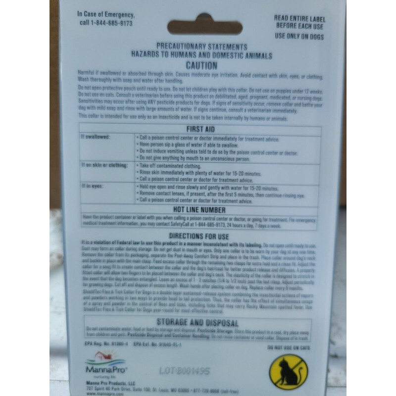 Manna Pro Shieldtec Flea/Tick Collar for Dogs and Puppies Free