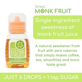 LLINEA MONK FRUIT - 100% Pure Monk Fruit - Approx. 200 Servings - Sweetens Coffee, Tea, Smoothies, & More - ZERO Calories - ZERO Carbs - Gluten-Free - Non-GMO - No Erythritol