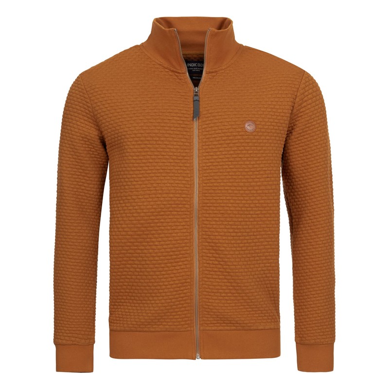 Indicode Men's Bermie Sweat Jacket with Stand-Up Collar Cardigan Men's