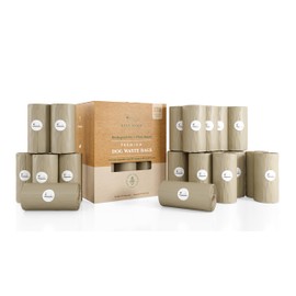 100% Certified Home Compostable and Biodegradable Dog Poop Bags - ASTM D6400 & EN 13432 Compliant dog poop bags rolls – 270 Bags – 18 x Rolls of Plant Based Poop Bags for dogs - Thick Poop Bags