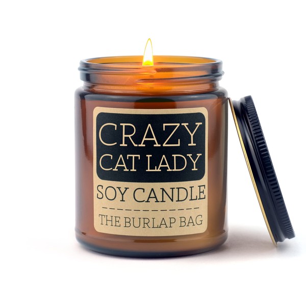 THE BURLAP BAG - Crazy Cat Lady - 9oz Soy