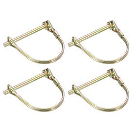 sourcing map 4Pcs 11/16" x 2" Linch Pin with Ring, Trailer Pins Round Linch Pins for Boat Kayak Canoe Trailer Tractor Trolley, Golden