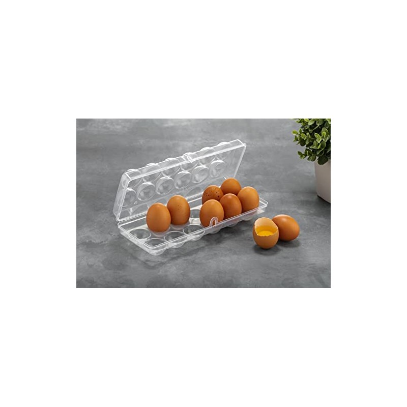 Portable 12 EGG TRAY -Egg Holder Egg Container, Lid Prevents