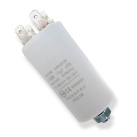 DL-pro Capacitor Motor Capacitor 1.5 µF 450 V Diameter 30 x 57 mm Universal with 6.3 mm AMP Plugs and Mounting Screw M8 CBB60 Starting Capacitor Motor Start Capacitor for Electric Home Appliances