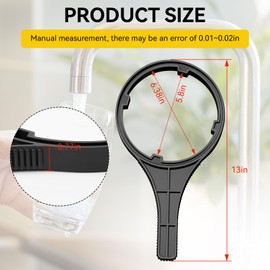 Heavy Duty Whole House Water Filter Wrench - 6.38" Max Inner Diameter, for Big Blue-Style Filter Housings, Water Filter Housing Wrench Compatible with 4.5"x10" or 4.5"x20" Cartridges