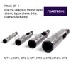 PRAZTECH® 4pcs Morse Taper Drill Sleeve Reducing Adapter for Lathe