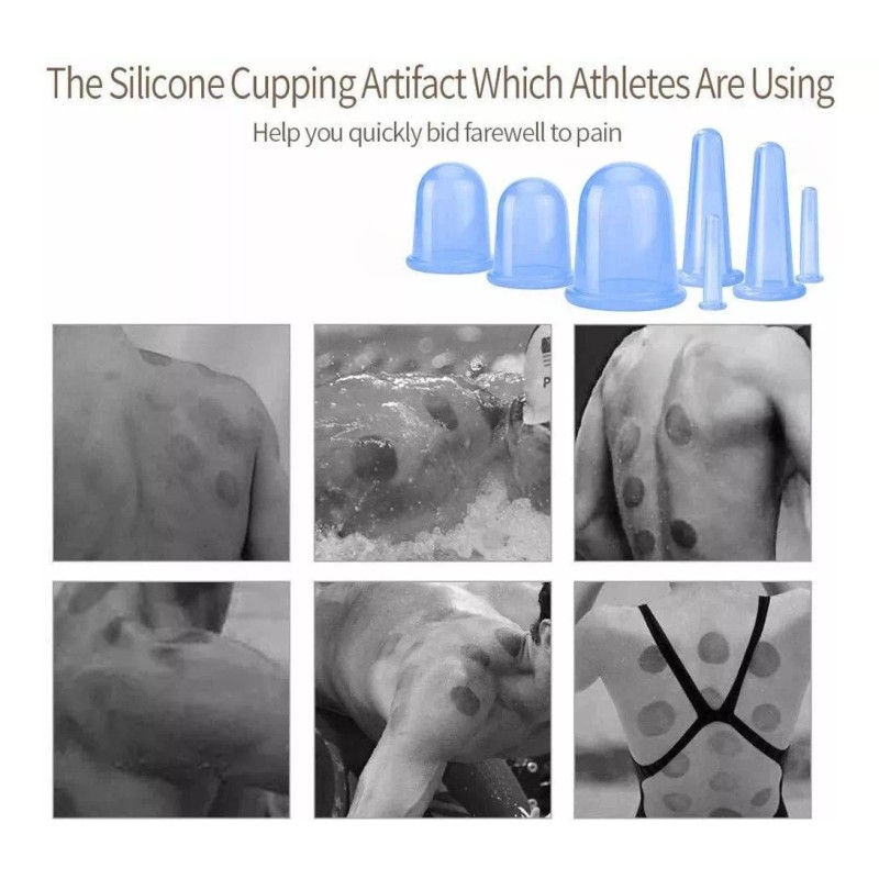 500-miles Terapia De Ahuecamiento Grupos De Vacío 7pcs Silicona Anti