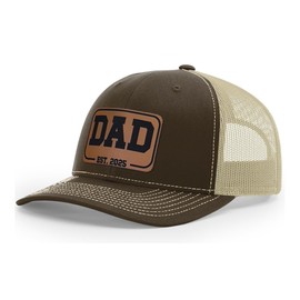 Richardson Dad Est 2025 Hat: Perfect First for New Father, Gifts from Wife, First Time Dad Hat (US, Alpha, One Size, Brown/Khaki)