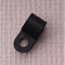 SOWAKA 50 Pcs Cable Clamp 1/8 Black R Type Nylon Screw Mounting Cable Fastener Wire Cords Clips for Wire Mounting Pipe Rope Tube Management (5/16)