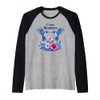I Love Hummers Hummingbird Colibri Realistic Hibiscus Flower Raglan Baseball