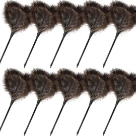 Retractable Feather Duster Ostrich Feathers Anti-Static Reusable Eco-Friendly Handheld Cleaning for Keyboard Home Car Officecolor: Style B - 10 Pcs