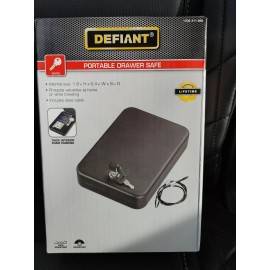 DEFIANT  Portable Drawer Safe:  KEY LOCK