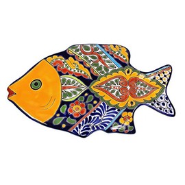 Talavera Fish Plate - 8" W x 14.25" L