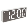 Digital Alarm Clock Temperature Display LED Mirror Electronic Clocks for