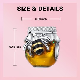BIZK Women's Holiday Charm Pendant for Bracelet 925 Sterling Silver Charm Bead Pendant for European Bracelets and Necklaces, Sterling Silver