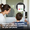 SAMUNIX Smart Fingerprint Door Lock with Handle - Premium Golden