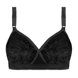 Playtex Bra Woman Cross Your Heart Lace 0165 x1, Black, 38D