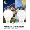 Ecoiot GU24 Dusk to Dawn Outdoor Light Bulbs,Light Sensor A19