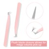 Fiber Tip Lash Tweezers for Eyelash Extensions, Professional Boot Tweezers
