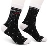 FUQWZ Funny Dad Socks, Black Crew Socks for Men, Birthday
