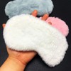 Deep sleep eye mask, fur eye mask, sleeping eye mask, pajama party pajamas gray 3ea