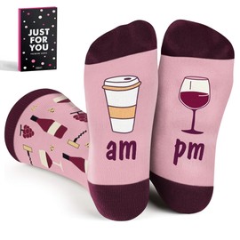 VICRAZY Wine Gifts for Women - Funny Wine Socks for Women - Gifts for Wine Lovers - Wine Accessories for Wine Lovers, Stocking Stuffers for Women