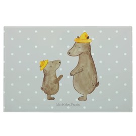 Mr. & Mrs. Panda Medium Glass Chopping Board Bears with Hat - Gift, Family, Father's Day, Son, Grandpa, Chopping Board, Grandma, Best Father, Mum, Glass Chopping Board, Dad, Father-Son, Dad