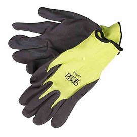 Siena Garden Gloves Super Flex Nylon and Micro Nitrils, Green/Taupe, 332369