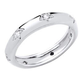 925 Sterling Silver CZ Star Setting Full Eternity Band Ring size J - U (U)