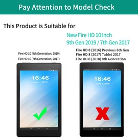 AIRWEE for Kindle Fire HD 10 Tablet Case 7th Generation,PU Leather Shockproof Kindle Fire 10 9th Generation Case,Adjustable Stand Fire HD 10 tablet Case 9th Gen with Auto Wake/Sleep,Dragon Purple Rose