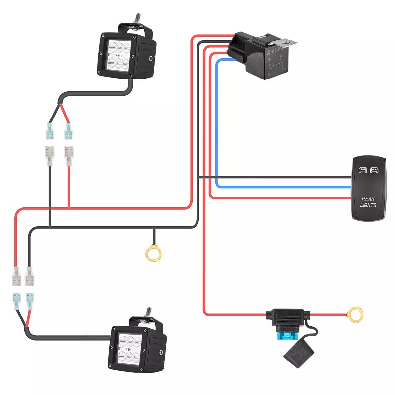 DYSO For Can-Am Commander Maverick X3 Defender Rear Light Rocker