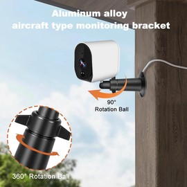 Casenly Pack of 3 Security Camera Mount, Camera Wall Mount, Adjustable Camera Wall Mount, 360 Degree Wall Mount for Home Security Cameras, Black