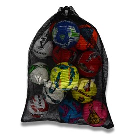 VIZARI Soccer Ball Bag - Sports Equipment Bag, Mesh Ball Bag, Beach Bag or Snorkel Gear Bag with Shoulder Strap - Extra Large 30 Inches X 40 Inches Commercial Grade Mesh - Perfect for Equipment Storage, Soccer Balls, Scuba Gear, Beach Toys, Basketball Ba