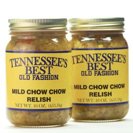 Tennessee's Best Mild Southern Chow Chow Relishes (2 Pack) | Handcrafted and Small Batch Made | Sweet and Tangy | A Perfect Match For Your HotDog, Sandwich, or Bean Soup