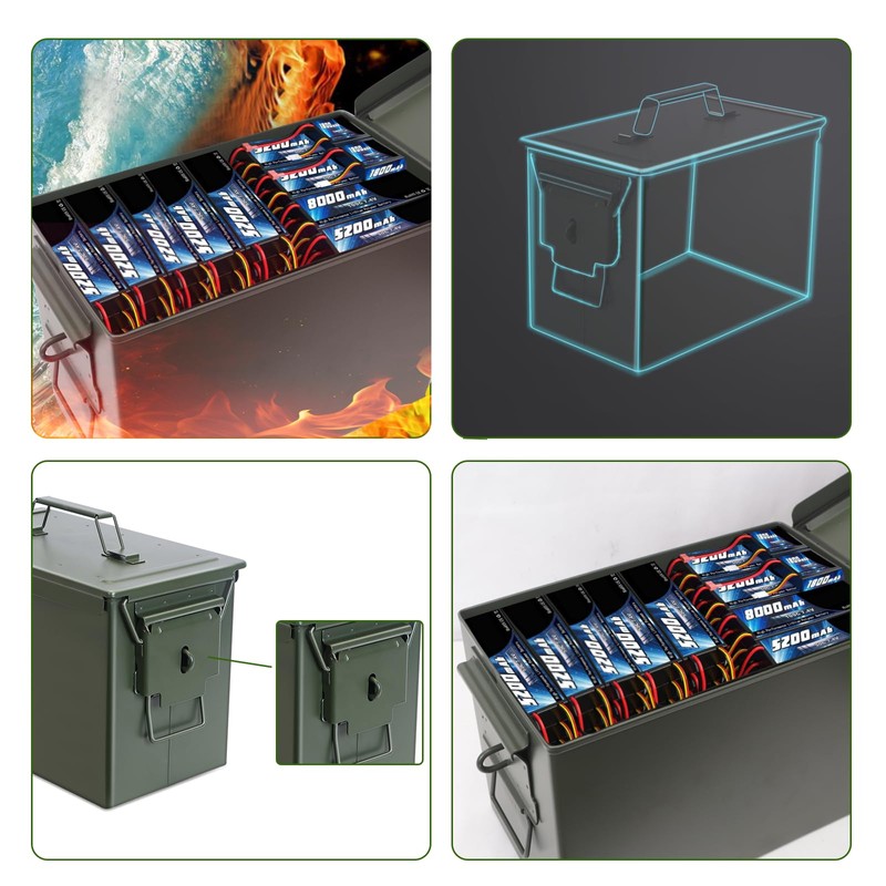 RC Car Battery Storage Box, Metal storage box suitable for