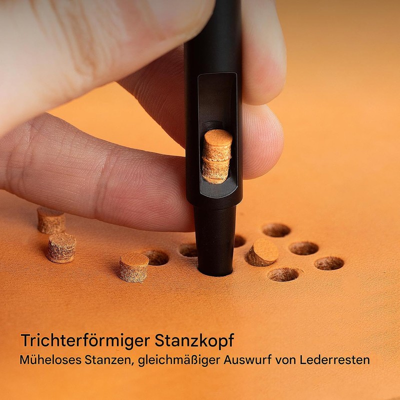 WUTA Coating Titanium Hole Punch Set, Round Hollow Punch Cutting