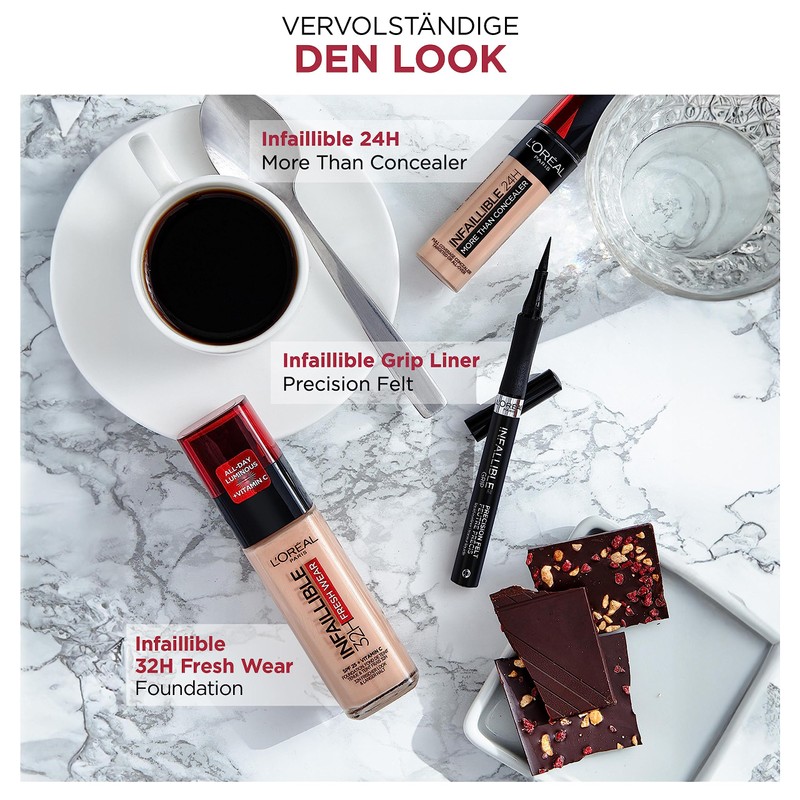 L'Oréal Paris Infaillible 27h Grip Precision Felt Liner, Black, Eyeliner