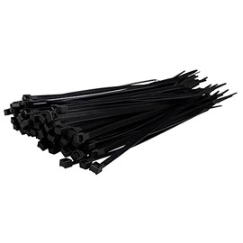 Konya Corporation Cable Ties 01281210 Cable Ties for Outdoor Use, Black, 7.9 x Width 0.19 inches (200 x 4.8 mm), Pack of 100