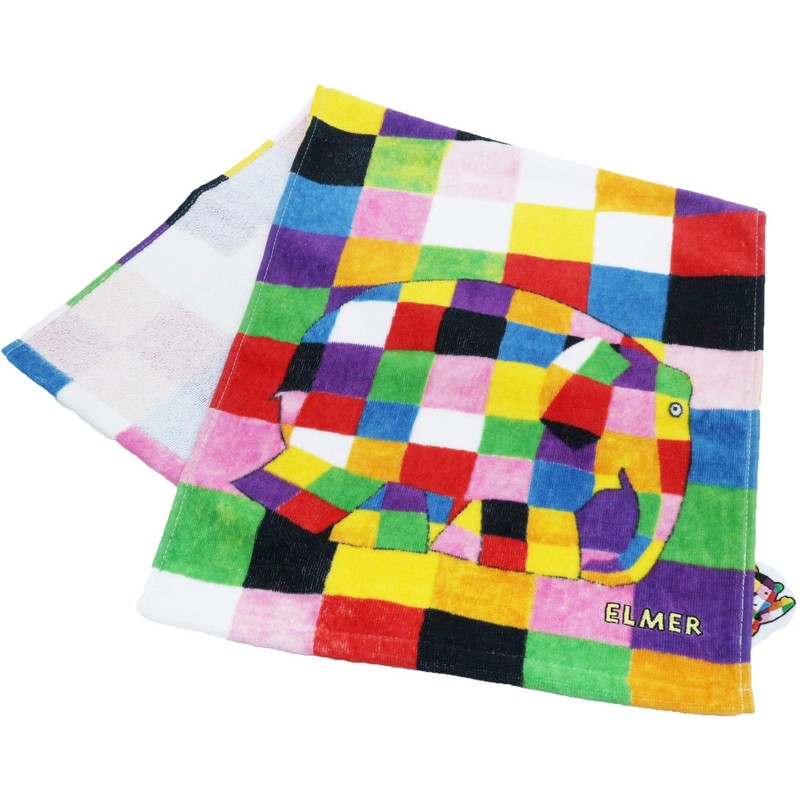 Marushin 5565000300 Elmer the Elephant Face Towel, Elmer and the